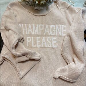 Miracle Blush 'CHAMPAGNE PLEASE' Crewneck Sweater